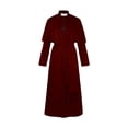thumbnail image 1 of Traje de sacerdote Disfraz de sacerdote de Halloween con collar cruzado Unisex Hombres Mujeres Sólido Largo Padre Vicario Vestido de lujo Prendas de vestir Sacerdote medieval Disfraces de cosplay Fies Eccomum  Traje de sacerdote, 1 of 7