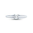 thumbnail image 2 of FB Jewels 14kt White Gold Womens Princess Diamond Solitaire Bridal Wedding Engagement Ring 1/3 Cttw, 2 of 4