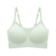 thumbnail image 2 of Sujetador sin costuras para mujer, ropa interior para mujer todos los días, cobertura completa, correa ajustable, sujetador transpirable sin aros para L verde, 2 of 8