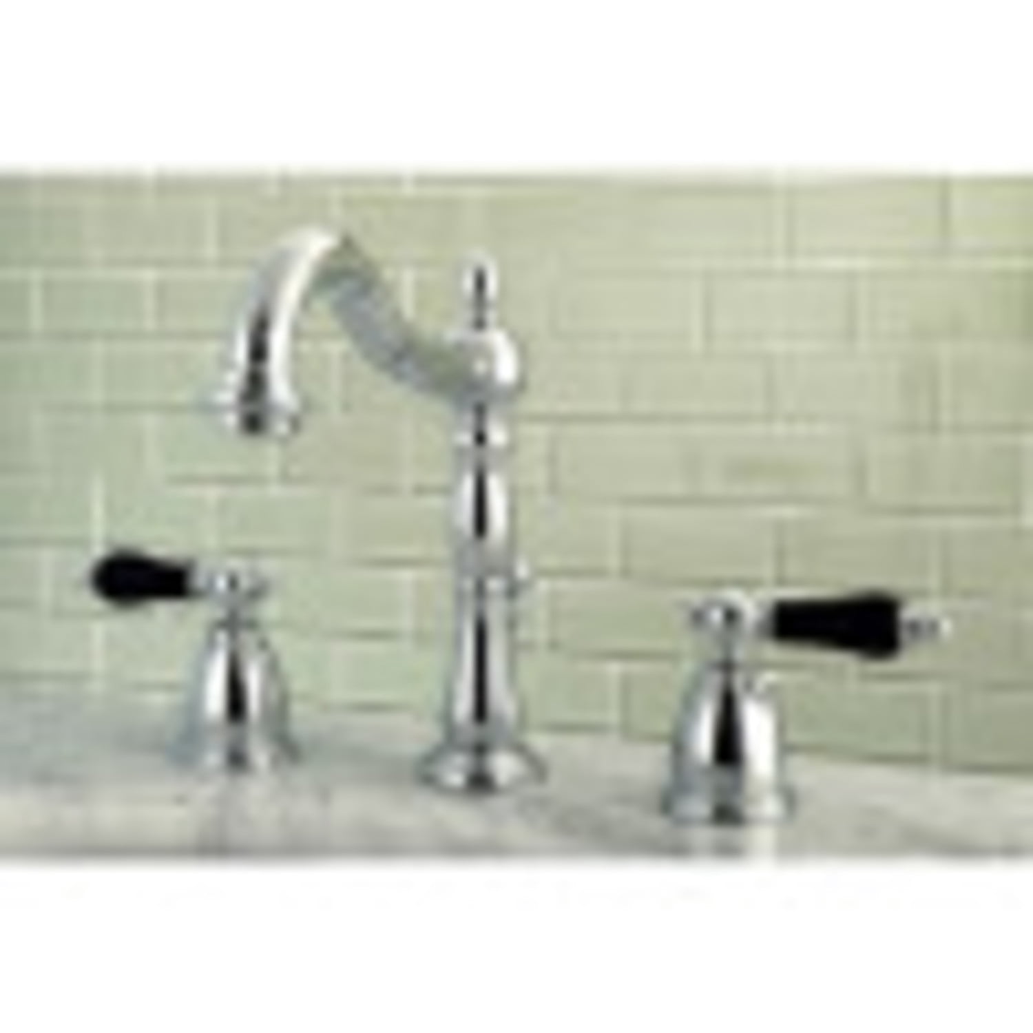 Kingston Brass KB1971PKL Duchess Widespread Bathroom Faucet with Plastic Pop-Up, Polished Chrome