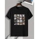 thumbnail image 1 of Cats Print, Men's Round Crew Neck Short Sleeve Tee, Casual T-shirt, Casual Comfy Lightweight Top for Summer, Casual Sports Fashion, Casual Sporty Tee, Comfy Tee, 1 of 6