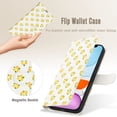 thumbnail image 6 of For iPhone 11 Floral Crossbody Wallet Case, Premium PU Leather Flip Kickstand Folio Cover with 4 Card Slots Cash Pocket Shoulder Strap Wristlet Cute Flower for Travel,Yellow, 6 of 8