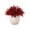 A-Red, variant on Faux Mini Potted Plant with Clean White Pot, Lifelike Artificial Bonsai for Front Door Festival Table Centerpiece, Zero Maintenance Artificial Greenery Decor