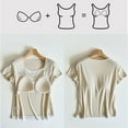 thumbnail image 5 of Wensltd Fashion Lightweight Pajamas for Women 2 Piece Set Soft Sleepwear Built in Bra Short Sleeve Top and Shorts Home Clothing S-XXL, 5 of 7