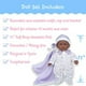 thumbnail image 2 of Muñeca JC Toys La Baby Boutique afroamericana de 28 cm, 2 of 9