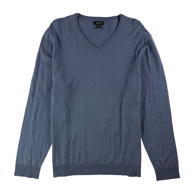 Alfani Chandail Col en V pour Hommes, Bleu, Petit