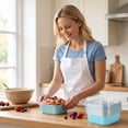 thumbnail image 6 of Disposable Meal Prep Containers | Oven Safe Disposable Containers with Lids for Baking Desserts Meal Prep | 30 Pack Light Blue Aluminum Foil Pans for Parties Gifting Home Catering, 6 of 6