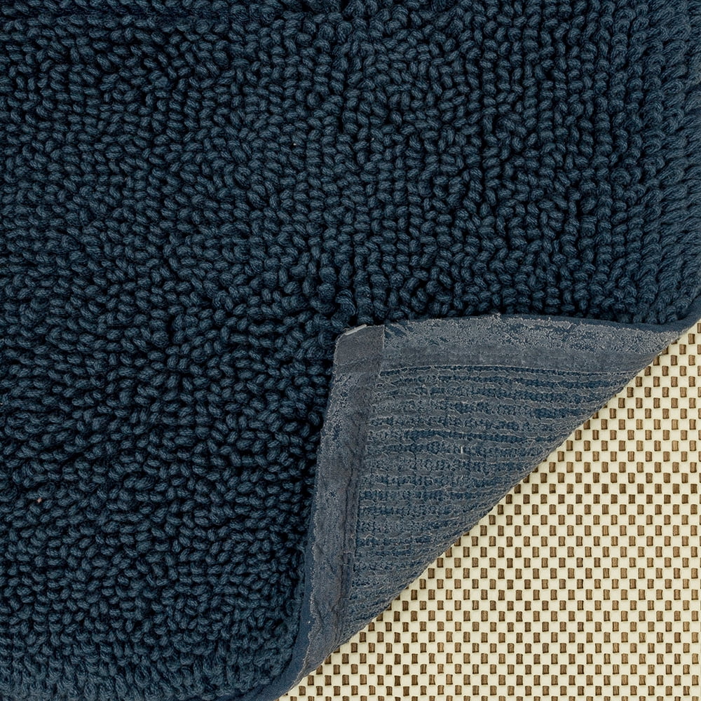 Mohawk Home Classic Cotton Plush Stain/Fade Resistant Non-Slip Washable Bath Mat, Twilight, 2'x5'