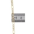 thumbnail image 4 of 10K Yellow Gold Diamond Cut Solid Figaro Style Chain 4mm Necklace 18 Inches, 4 of 6
