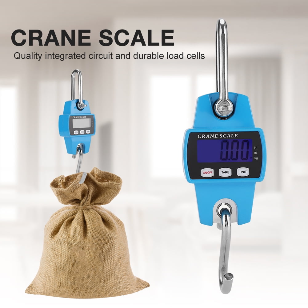 Cergrey Digital Sky Blue 300KG Hanging Crane Scale Industrial Hook