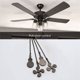 thumbnail image 3 of Juego de 8 cadenas para ventilador de techo, cadena de extensión con patrón de bombilla y ventilador, colgante de cadena de 12 pulgadas (bronce antiguo), 3 of 7