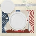 thumbnail image 3 of Ambesonne American Place Mats Set of 4, Country Music Guitar, Standard Size, Cream Red Blue, 3 of 6