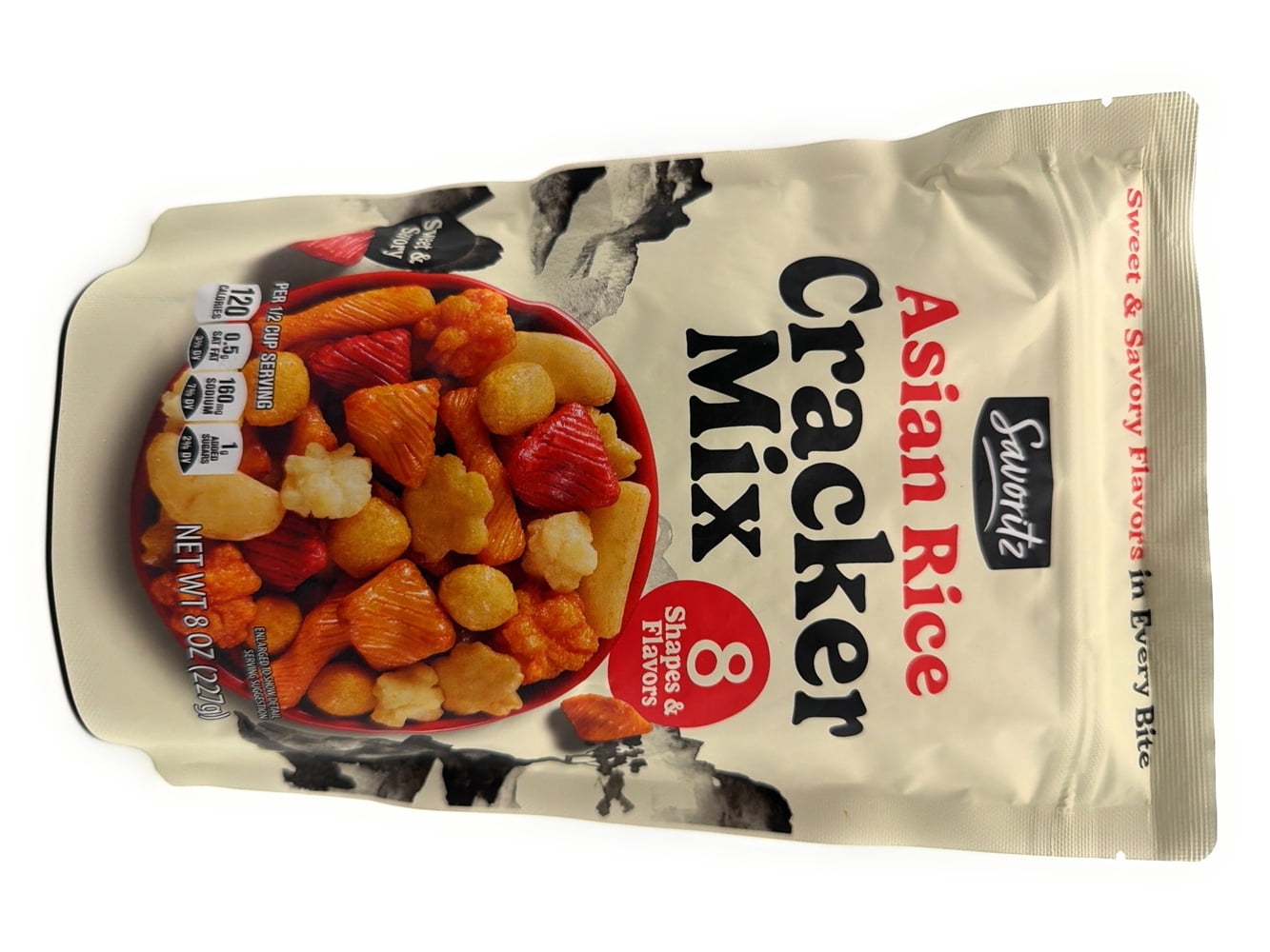 Savoritz Asian Rice Crackers Mix Sweet and Savory Flavors Pack of