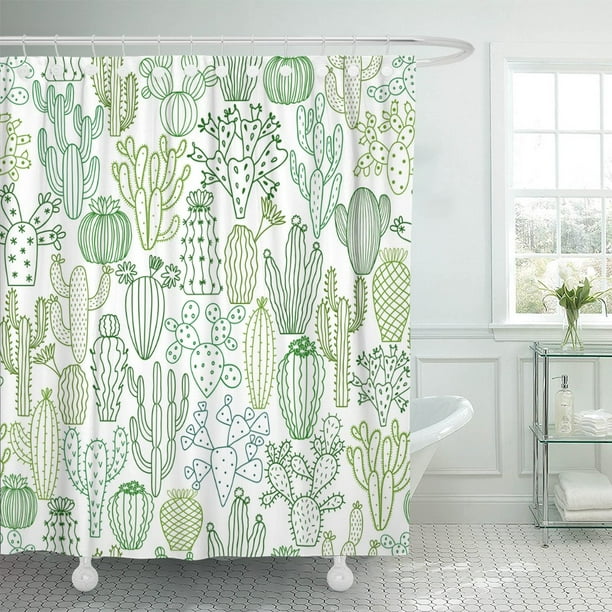 PKNMT Pattern Cactus Plant Cacti Flower Green Floral Tropical Botanical