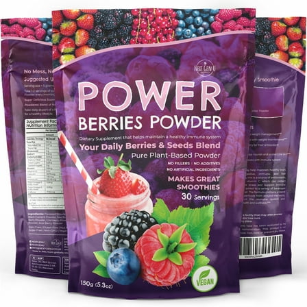 Superfood Berries Powder Dietary Supplement for Immune Support 150 g by NextGenU