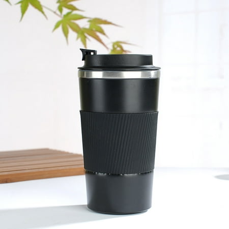 

1Pc Travel Mug Stainless Steel Double Walled Insulated Vacuum Coffee Tumbler With Leakproof Flip For Hot And Cold Water Coffee And Tea In Travel Car Office School Camping