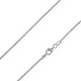 thumbnail image 3 of 925 Sterling Silver, Spiga Wheat Diamond Cut Chain 1mm Necklace - Hypoallergenic and Tarnish Resistant - By Oliver & Navy, 3 of 5