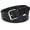 02 Black, variant on Men's Double Prong Belt 2 Holes Leather Jeans Belt for Men 1.5 inches Wide