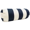 thumbnail image 1 of Coussin Rond à Rayures Verticales Bleu Marine 18.5x8, 1 of 1