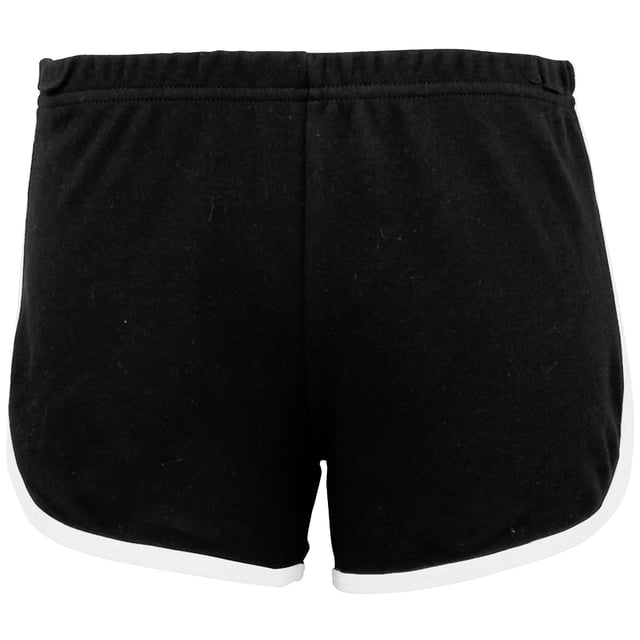 American Apparel- Pantalones cortos de algodón casual/de deporte para mujer (Blanco/Negro)