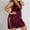 Wine, variant on Plus Size Women's Lace Trimmed Silk Chemise Lingerie for Women Lace Modal For Plus Size Ladies Comfortable Elegant Design