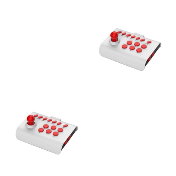 Seitruly Joystick inalámbrico Suministros para juegos Computadora Teléfono móvil Conexión rápida Control Stick Controlador de juegos Blanco rojo 2piezas