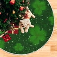 thumbnail image 5 of FMSHPON Clover Leaves Xmas Christmas Tree Skirt Stand Mat for Holiday Party Decoration Indoor Outdoor 48 inches, 5 of 6