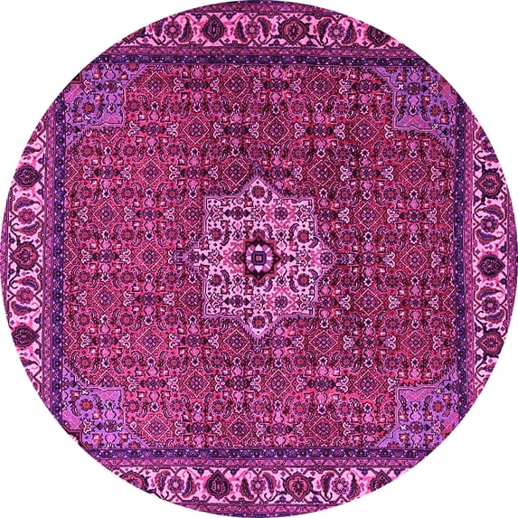 Ahgly Company Indoor Round Persian Pink Traditional Area Rugs, 4' Round