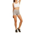 thumbnail image 4 of TheLovely Women High Waist Soft Cotton Stretch 12" Workout Running Yoga Tights Shorts, 4 of 4