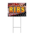 thumbnail image 1 of Ribs (18" x 24") Yard Sign, Includes Metal Step Stake, 1 of 6