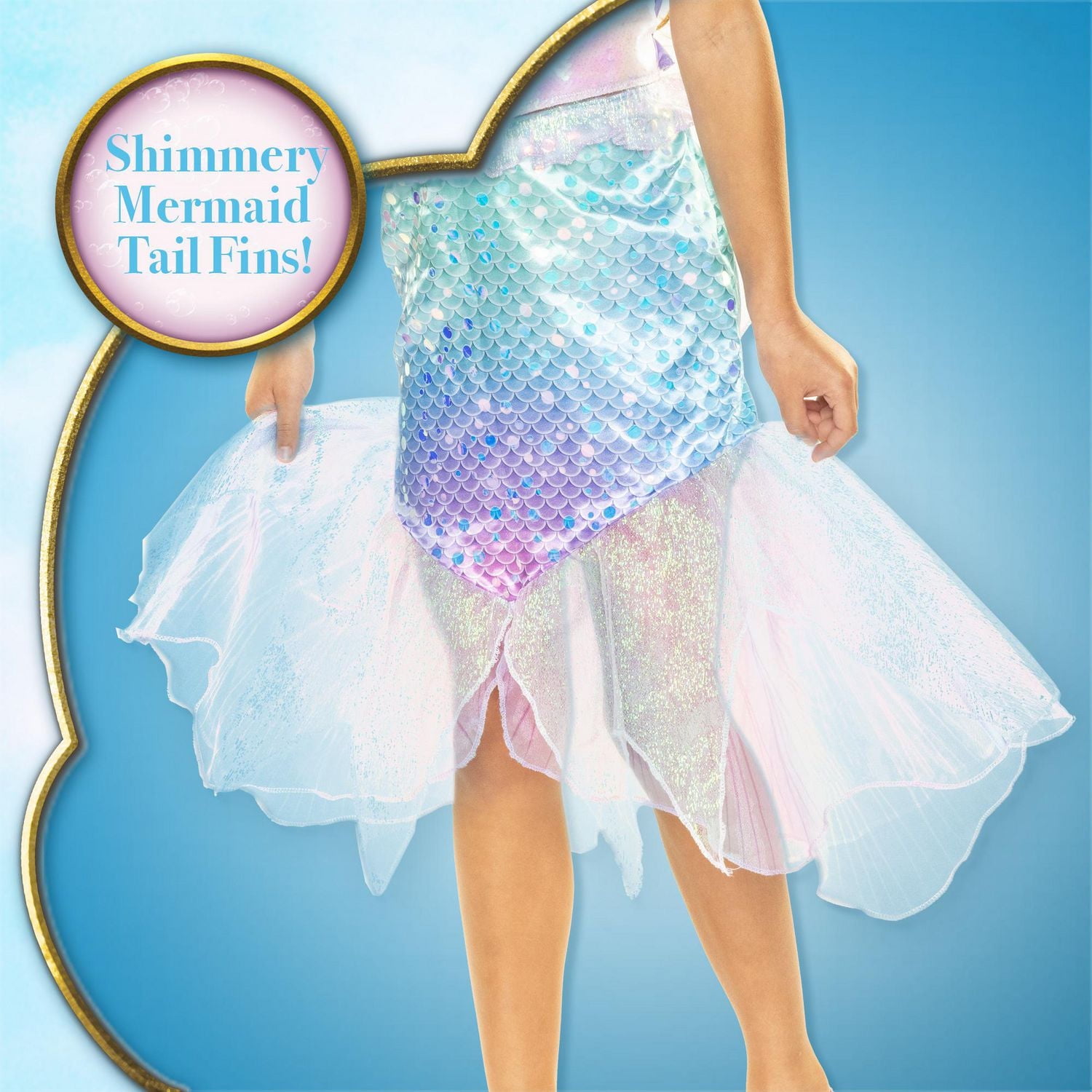 Tenue de sirène d’Ariel de 2 pièces
