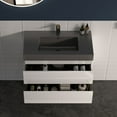 thumbnail image 3 of CITTANEO 30 inch Floating Bathroom Vanity with Black Sink, Modern Bathroom Cabinet in White, 3 of 7