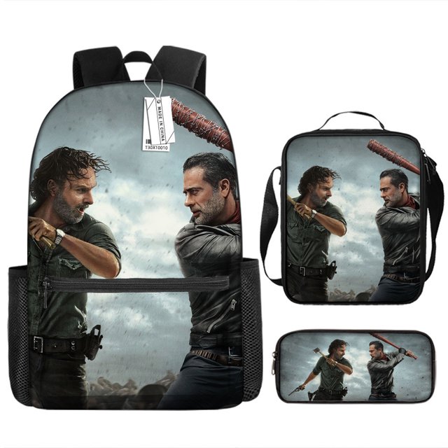 Set de mochilas Walkings Deads Anime School, 3 unidades/lote para niños