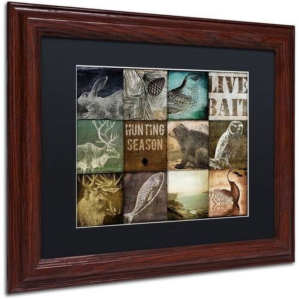 Trademark Fine Art "Hunting Season I" Canvas Art by Color Bakery Black Matte, Wood Frame