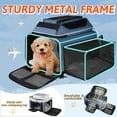 thumbnail image 6 of Top and Side Expandable Pet Carrier 18x13x9.5 Inches Southwest Allegiant Airline Approved, Soft-Sided Carrier for Small Cats and Dogs with Locking Safety Zippers and Anti-Scratch Mesh(Blue), 6 of 16