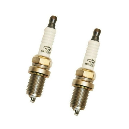 Genuine OEM Briggs & Stratton Spark Plug for 3-Cylinder Liquid Cooled Briggs & Stratton Engines (2 Pack) / 491055S