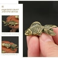 thumbnail image 2 of Sensethe Brass Fengshui Fish Figurine Lucky Wealth Statue Desktop Decoration, 2 of 4