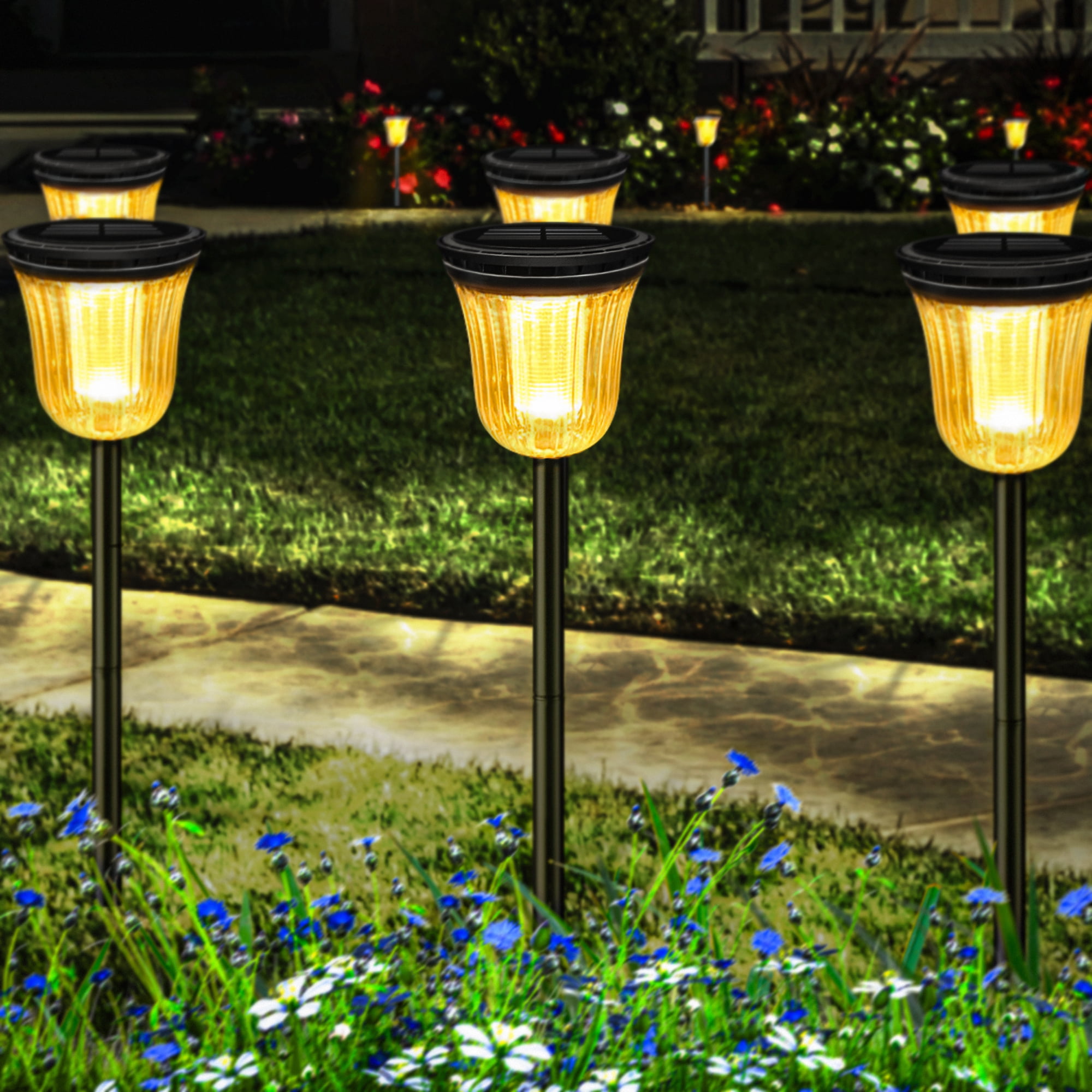 20-LED Solar Spotlights Landscape Lights Outdoor Garden Pathway Lamp *US STOCK* 