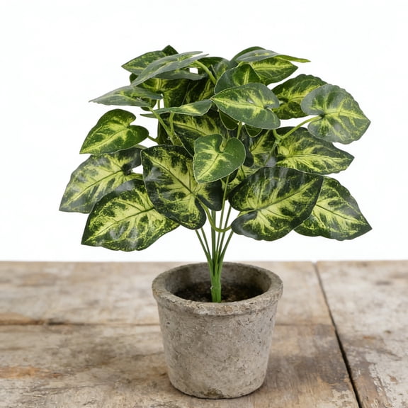 Bcylexb 2Pcs Artificial Greenery Plants for Outdoors, UV Resistant Fake Foliage Plant Faux Leaves for Pot Garden Outdoor Indoor Planter Window Decor