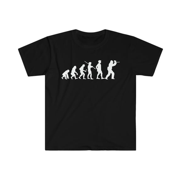 Human Evolution Paintball Player Unisex T-shirt S-3XL