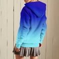 thumbnail image 6 of XPMWRP Womens Zip Up Hoodies Fashion Casual Drawstring Jacket Long Sleeve Oversized Sweatshirts Gradient Color Streetwear Coat Dark Blue L, 6 of 8