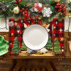 thumbnail image 1 of Juego de 4 manteles individuales navideños aislantes para la mesa, manteles decorativos navideños para las fiestas., 1 of 7