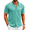 Ceramic Green, variant on Men's Knit Button Down Shirt Vintage Polo Shirts Short Sleeve Summer Beach Shirts