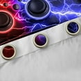 thumbnail image 4 of Feelyou Boys Game Console Black Out Curtains, Futuristic Red Blue Lightning Curtains Pack of 2 (42x63 Each), Gamepad Player Bedroom Curtains, Window Curtains Room Decor, 4 of 6