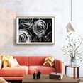 thumbnail image 3 of IDEA4WALL Framed Canvas Wall Art for Living Room, Bedroom Grey Rose Flowers Canvas Prints for Modern Home Decoration Ready to Hang, 3 of 4