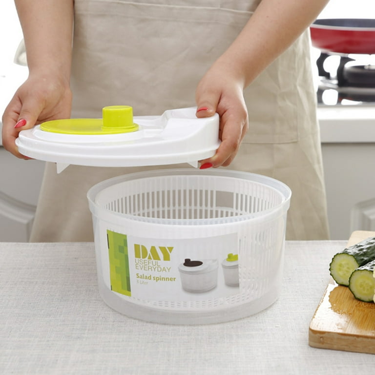 1pc Salad Spinner Lettuce Spinner, One-handed Easy Press Large