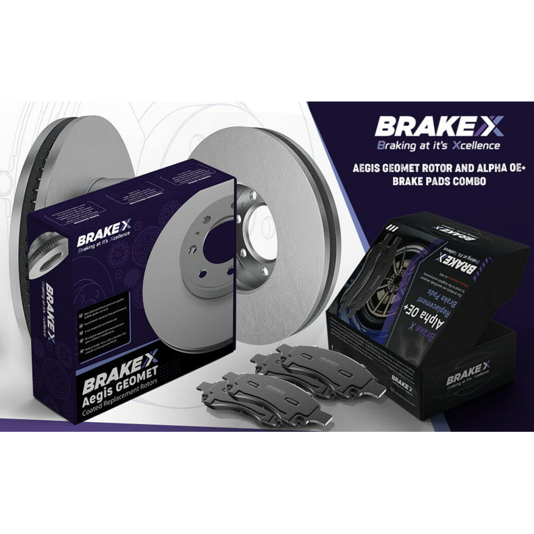 Front] Brake X GEOMET Coated Replacement Disc Rotors and Premium