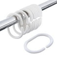 thumbnail image 4 of 48 Pcs Set Plastic Bathroom Shower Curtain Rings Hooks White Rustproof Clips New, 4 of 4
