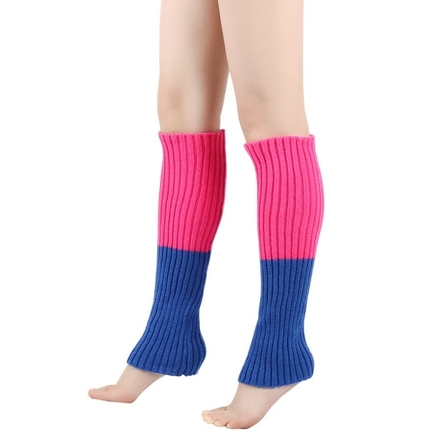 Calcetines de lana cálidos para mujer, de invierno, de color sólido, para piernas de adultos, calcetines de pelo coreano, otoño e invierno, de punto, con cubierta para los pies