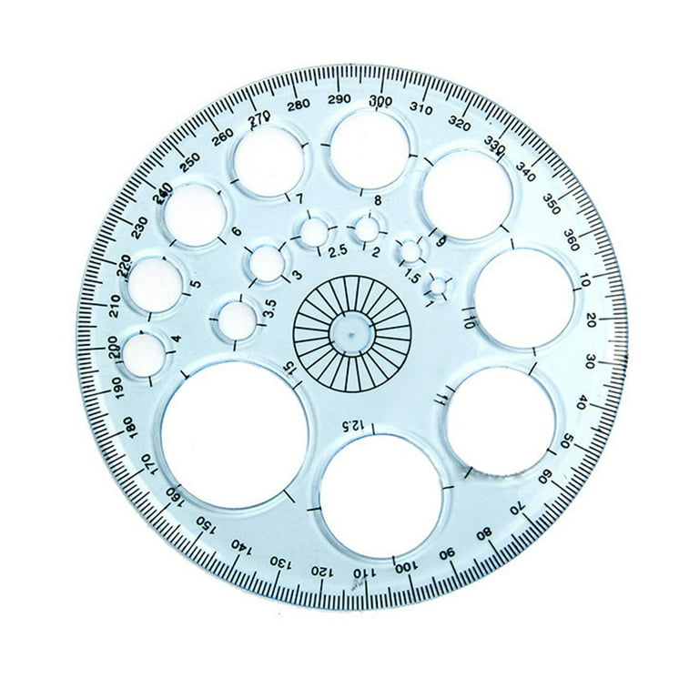 Hadanceo Circle Maker Clear Scale Drawing Plastic Transparent 360 Degree  Protractor School Supplies